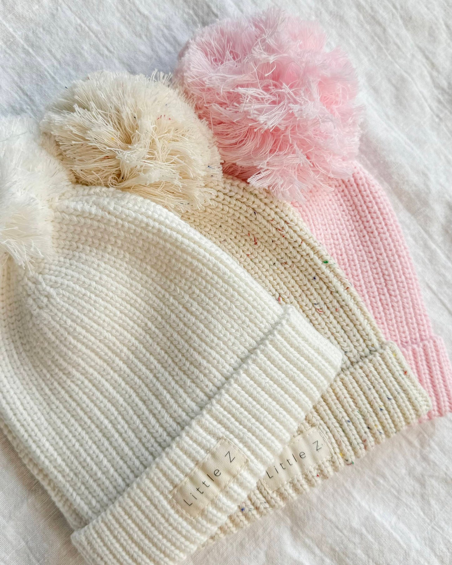 Baby Muts - Gebreid Pompon - Roze